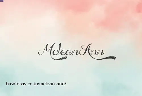 Mclean Ann