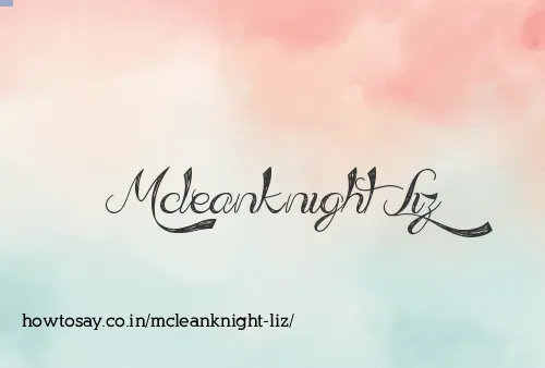 Mcleanknight Liz
