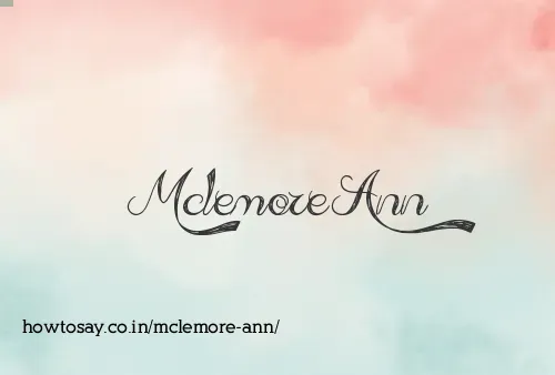 Mclemore Ann