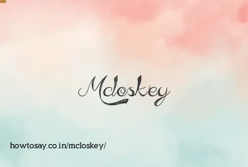 Mcloskey