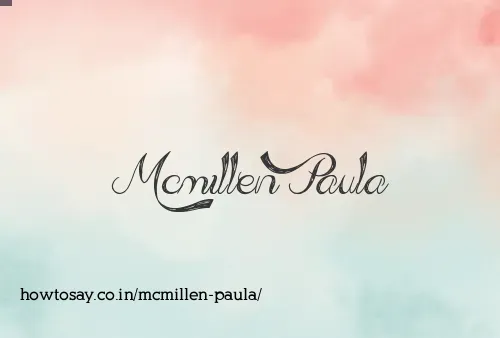 Mcmillen Paula