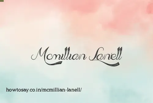 Mcmillian Lanell