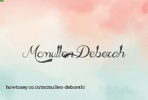 Mcmullen Deborah
