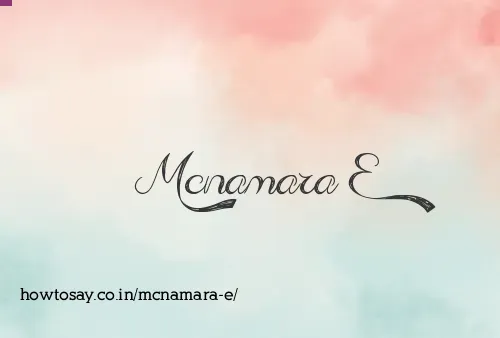 Mcnamara E
