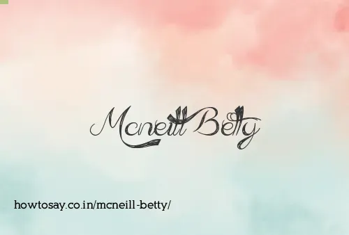 Mcneill Betty