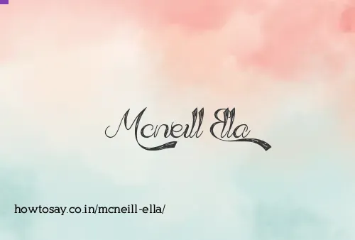 Mcneill Ella