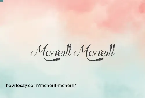 Mcneill Mcneill