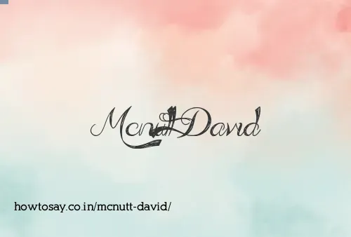 Mcnutt David
