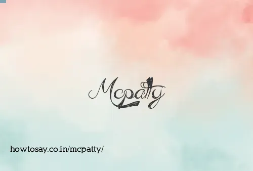 Mcpatty