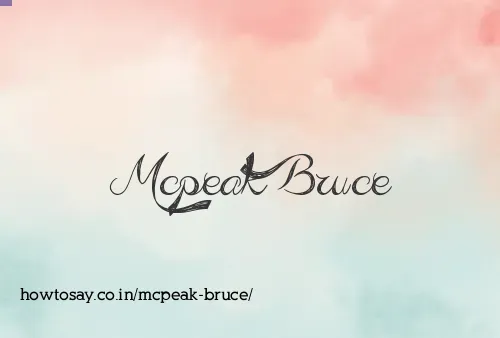 Mcpeak Bruce
