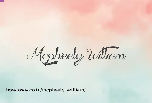 Mcpheely William
