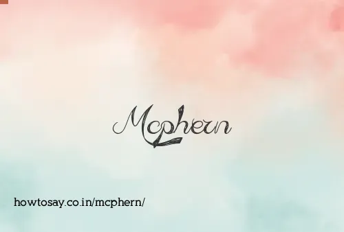 Mcphern
