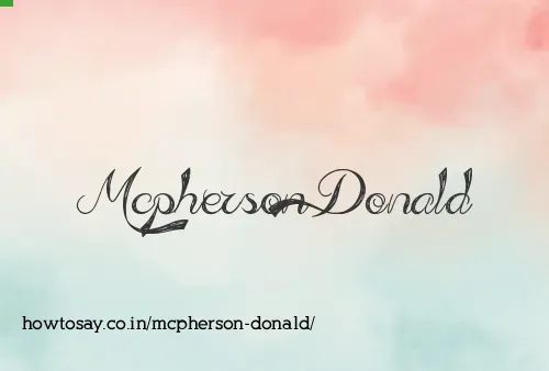 Mcpherson Donald