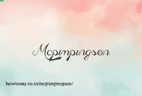 Mcpimpingson