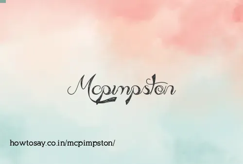 Mcpimpston