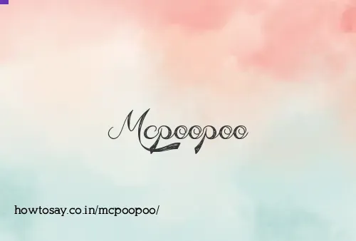 Mcpoopoo