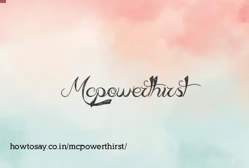 Mcpowerthirst