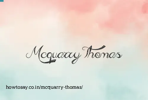 Mcquarry Thomas
