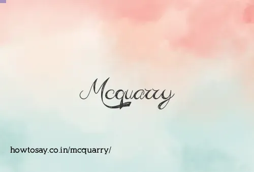 Mcquarry