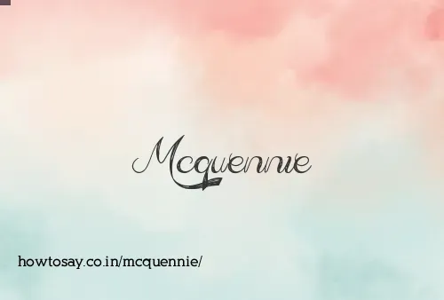 Mcquennie