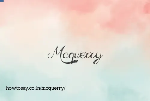 Mcquerry