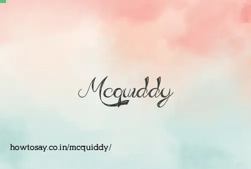 Mcquiddy