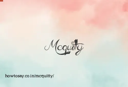 Mcquitty