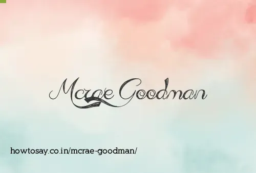 Mcrae Goodman