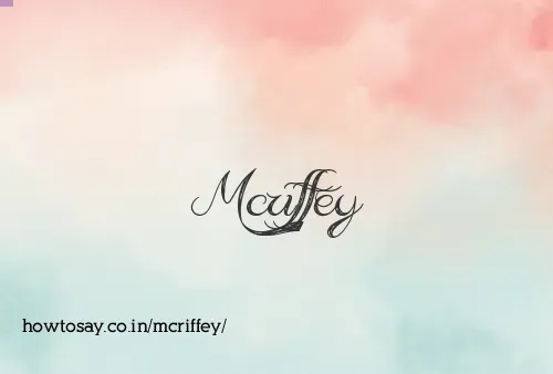 Mcriffey