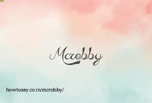 Mcrobby