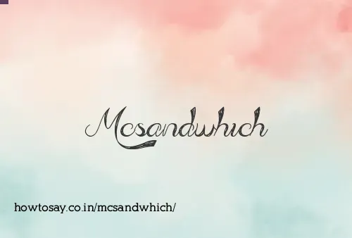 Mcsandwhich