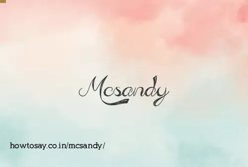 Mcsandy
