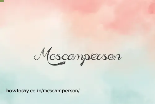 Mcscamperson