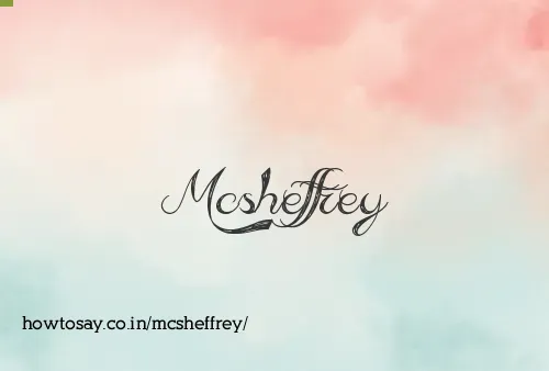Mcsheffrey