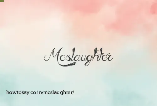 Mcslaughter