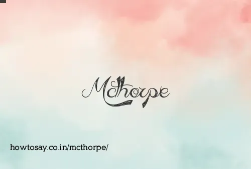 Mcthorpe