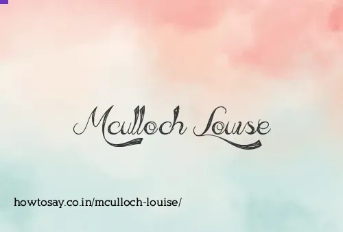 Mculloch Louise