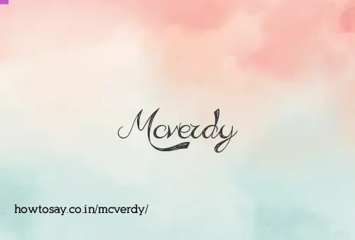 Mcverdy