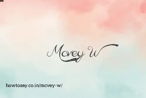 Mcvey W