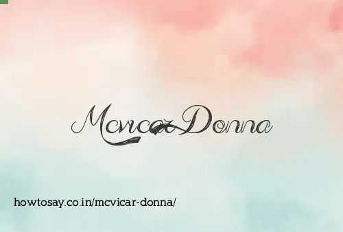 Mcvicar Donna