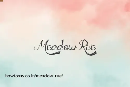 Meadow Rue