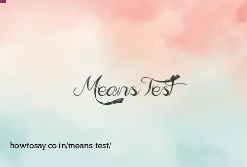 Means Test