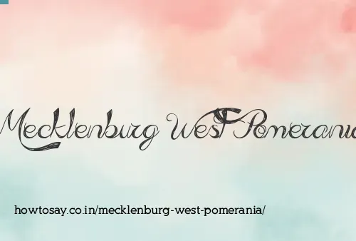 Mecklenburg West Pomerania