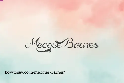 Mecque Barnes
