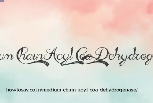 Medium Chain Acyl Coa Dehydrogenase