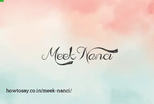 Meek Nanci
