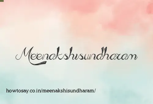 Meenakshisundharam