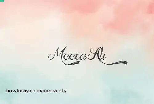 Meera Ali