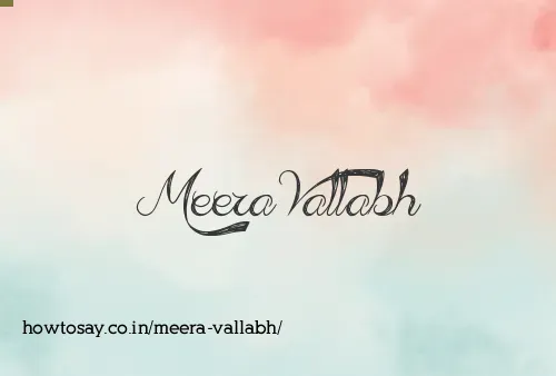 Meera Vallabh