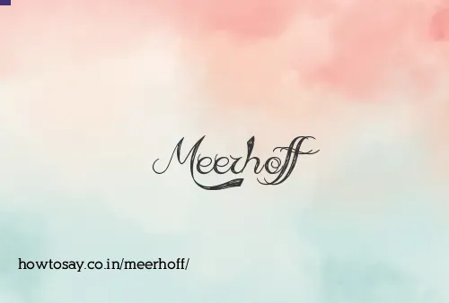Meerhoff